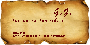 Gasparics Gorgiás névjegykártya